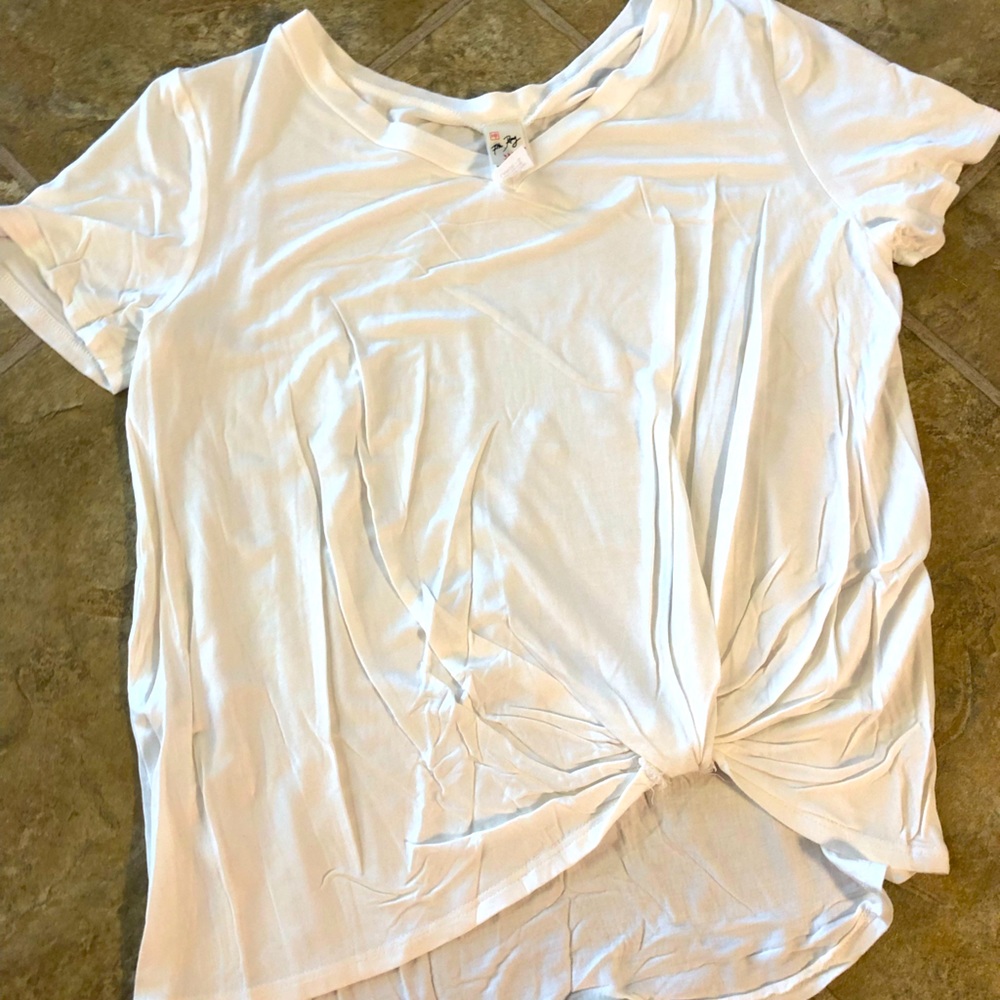 Shirt sleeve tee, size L, white